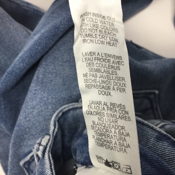 Good American Good Waist Cropped Skinny Split Back Pocket Blue Jeans Size 6/28 - Picture 12 of 12